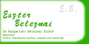 eszter beleznai business card